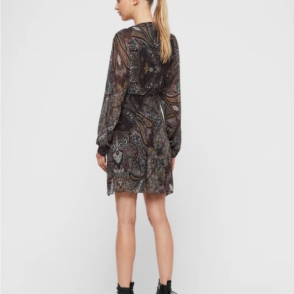 All Saints Nichola Scarf Dress Retails $340 - Picture 3 of 5